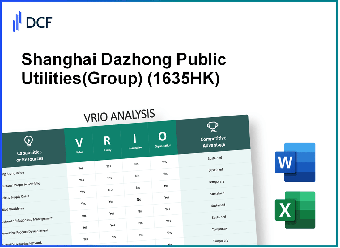 Shanghai Dazhong Public Utilities Co.,Ltd. (1635.HK): VRIO Analysis