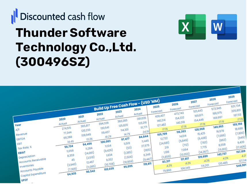 Thunder Software Technology Co.,Ltd. (300496SZ) DCF Valuation