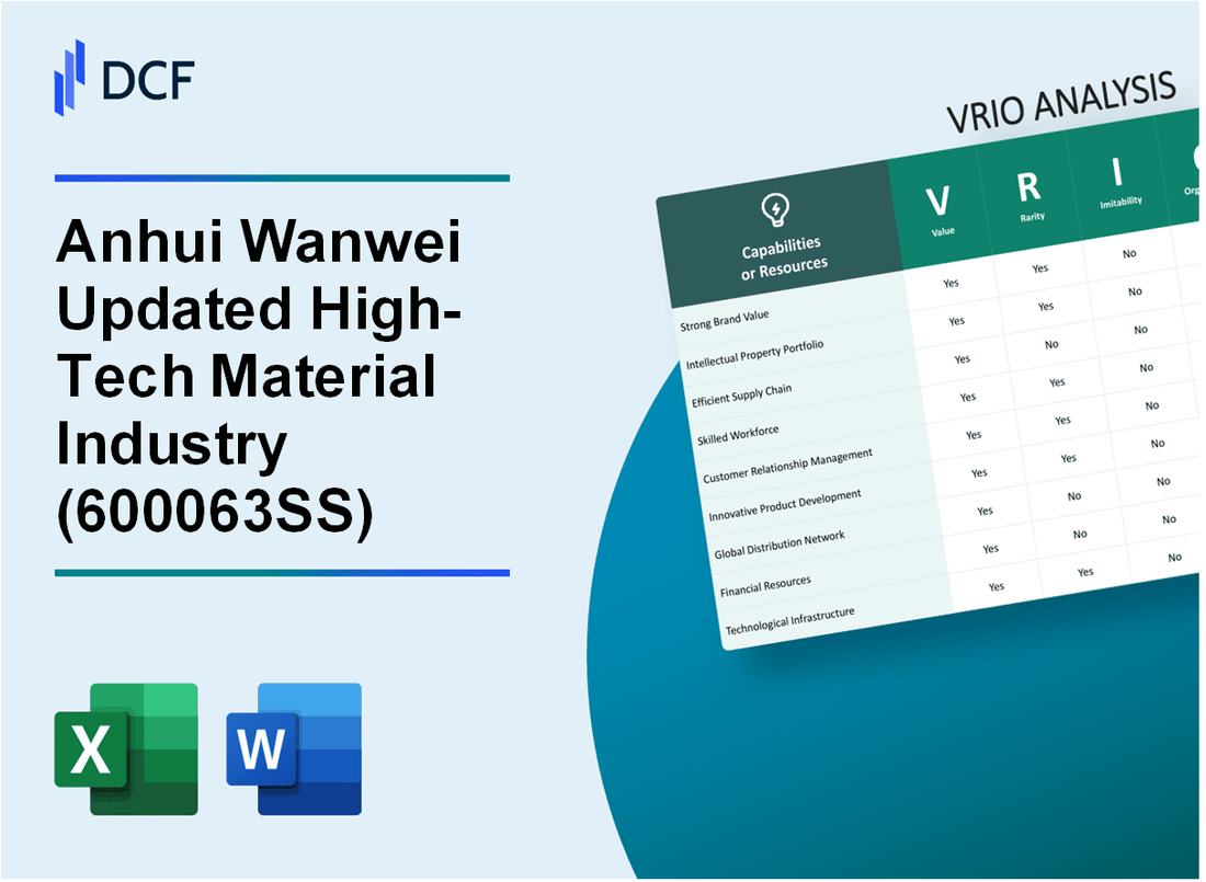 Anhui Wanwei Updated High-Tech Material Industry Co.,Ltd (600063.SS): VRIO Analysis