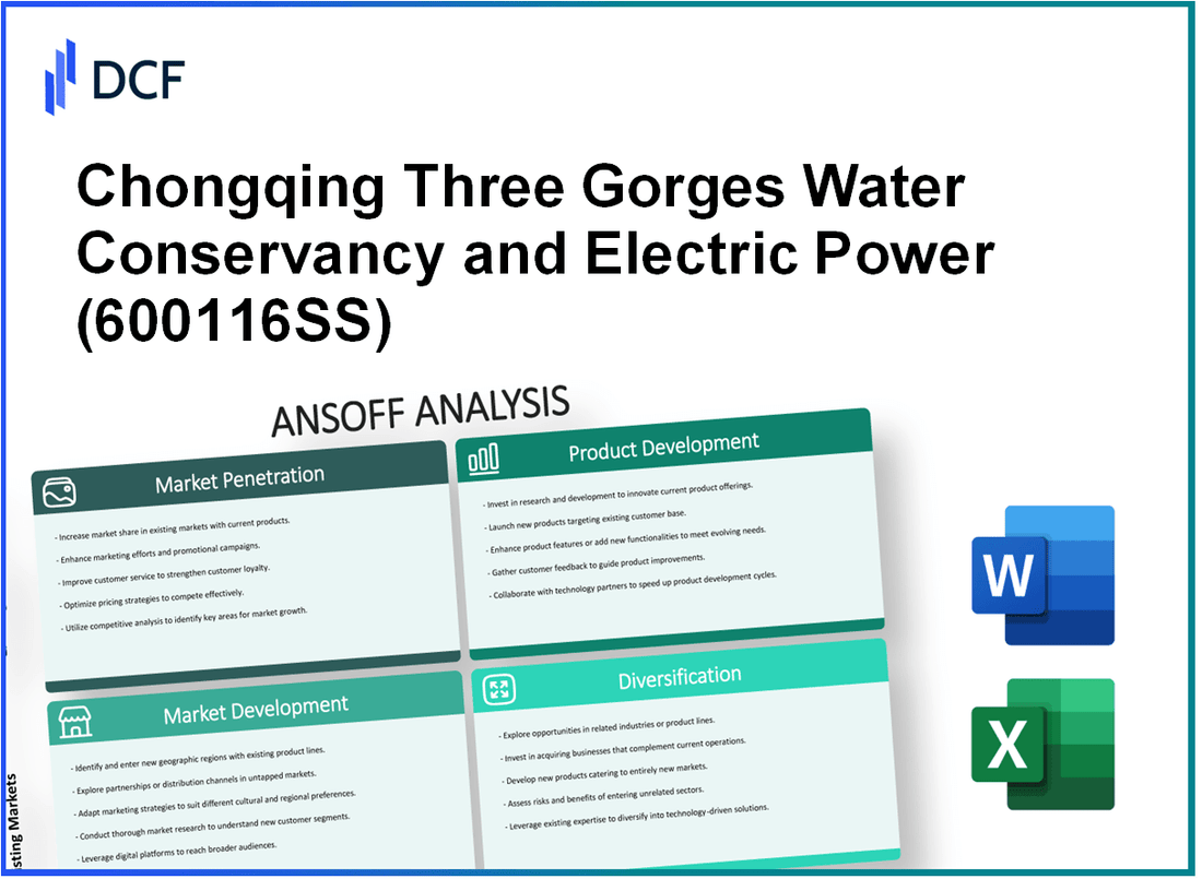 Chongqing Three Gorges Water Conservancy and Electric Power Co., Ltd. (600116.SS): Ansoff Matrix