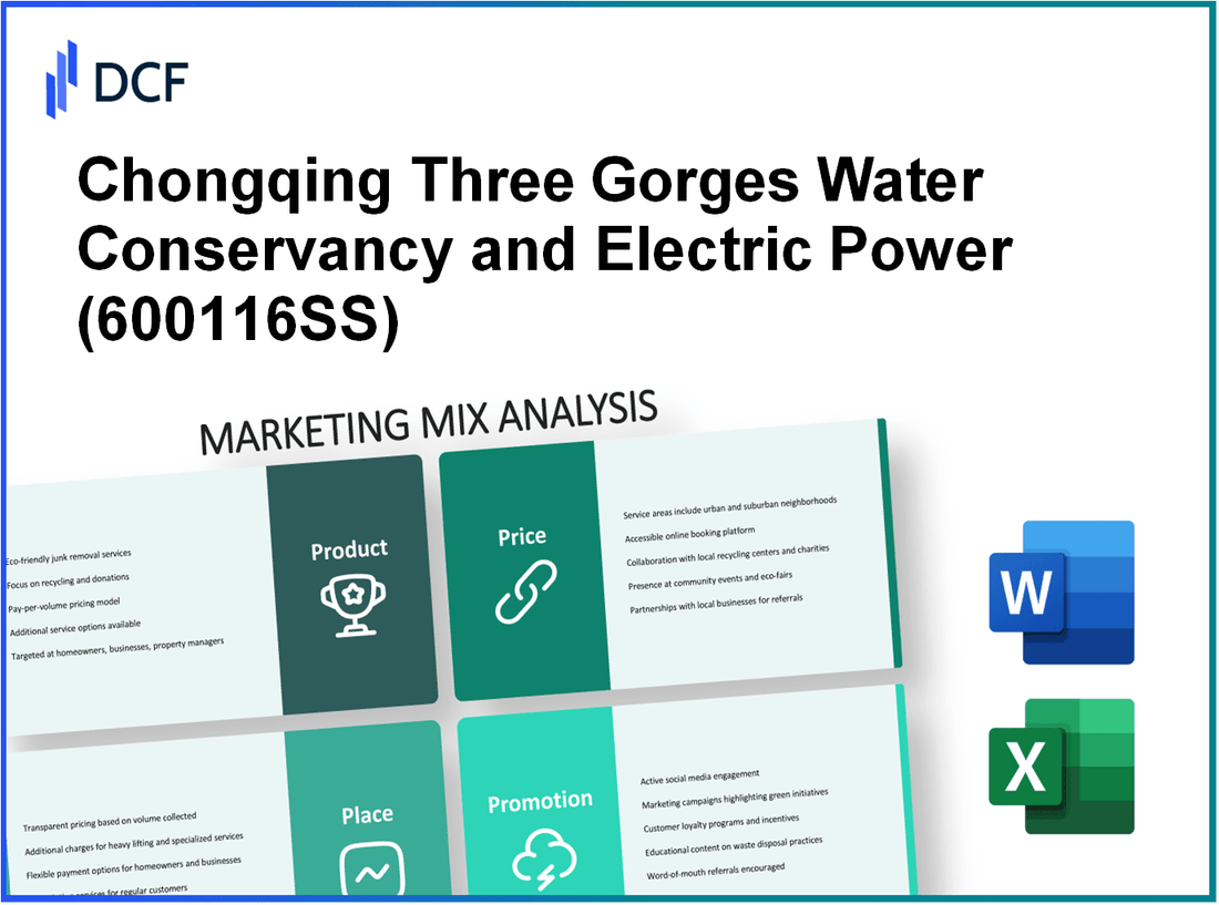 Chongqing Three Gorges Water Conservancy and Electric Power Co., Ltd. (600116.SS): Marketing Mix Analysis