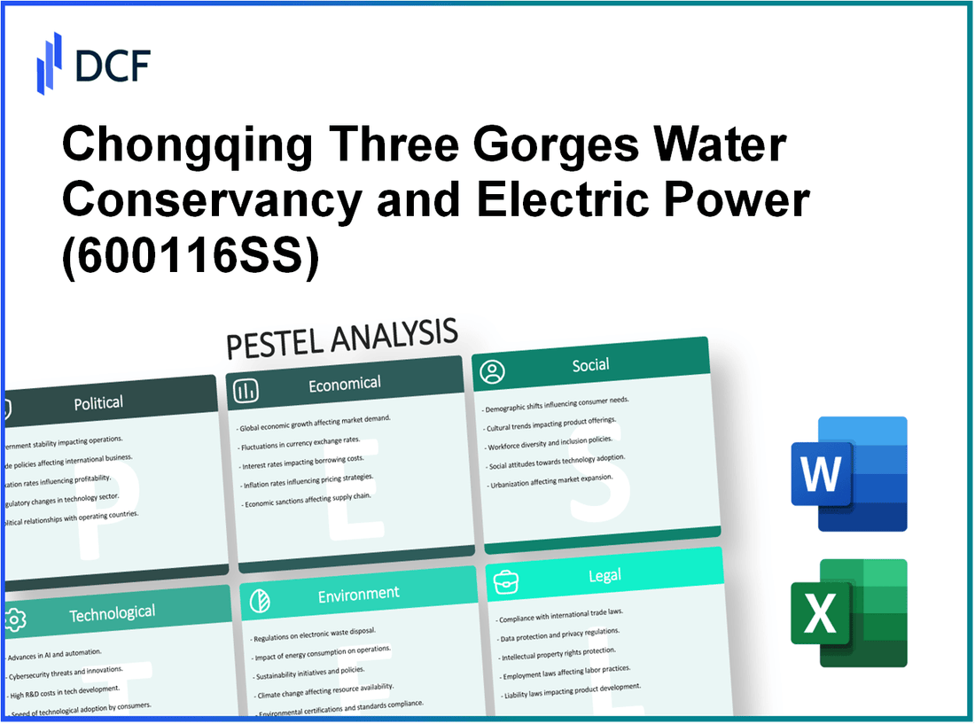 Chongqing Three Gorges Water Conservancy and Electric Power Co., Ltd. (600116.SS): PESTEL Analysis