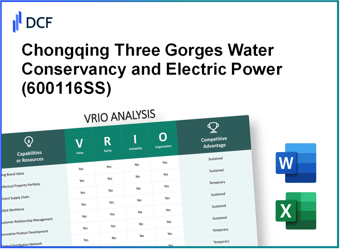 Chongqing Three Gorges Water Conservancy and Electric Power Co., Ltd. (600116.SS): VRIO Analysis