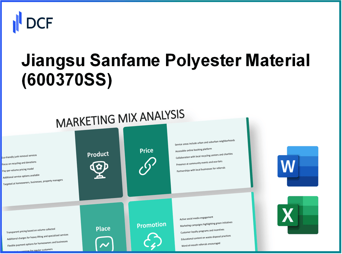 Jiangsu Sanfame Polyester Material Co.,Ltd. (600370.SS): Marketing Mix Analysis