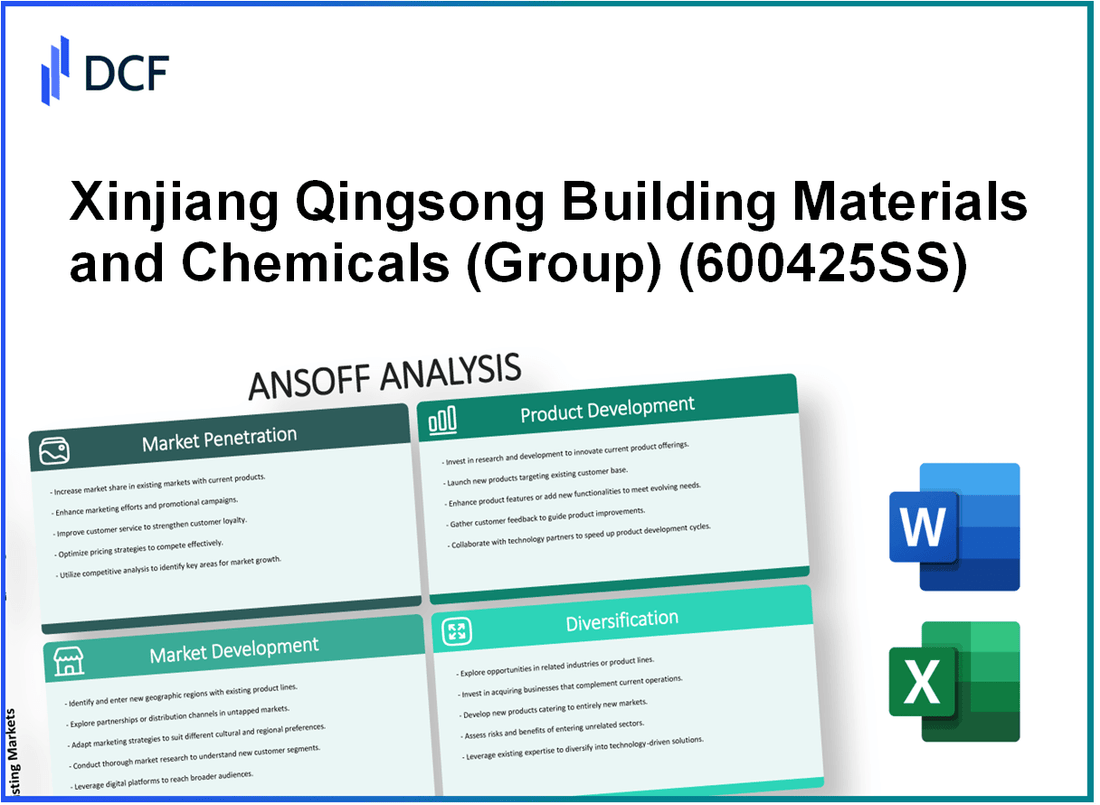 Xinjiang Qingsong Building Materials and Chemicals Co, Ltd. (600425.SS): Ansoff Matrix