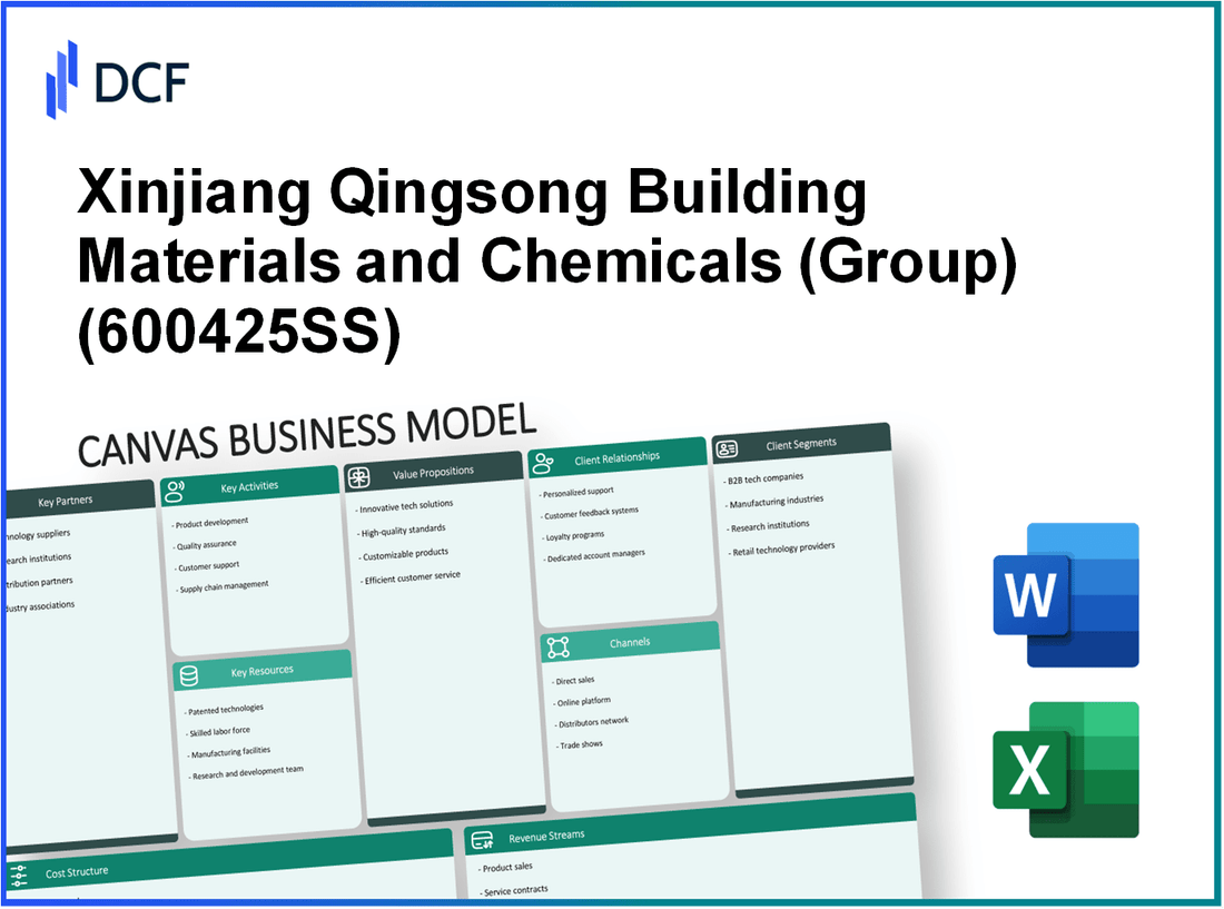 Xinjiang Qingsong Building Materials and Chemicals Co, Ltd. (600425.SS): Canvas Business Model