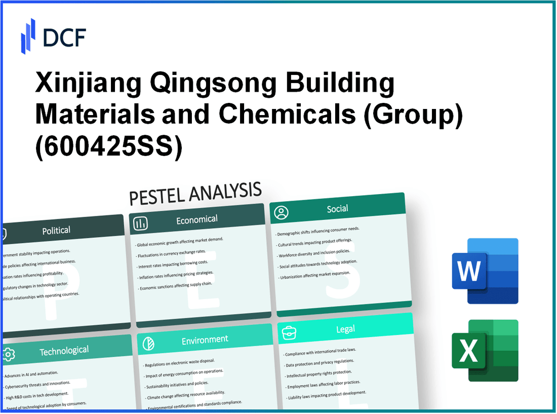 Xinjiang Qingsong Building Materials and Chemicals Co, Ltd. (600425.SS): PESTEL Analysis