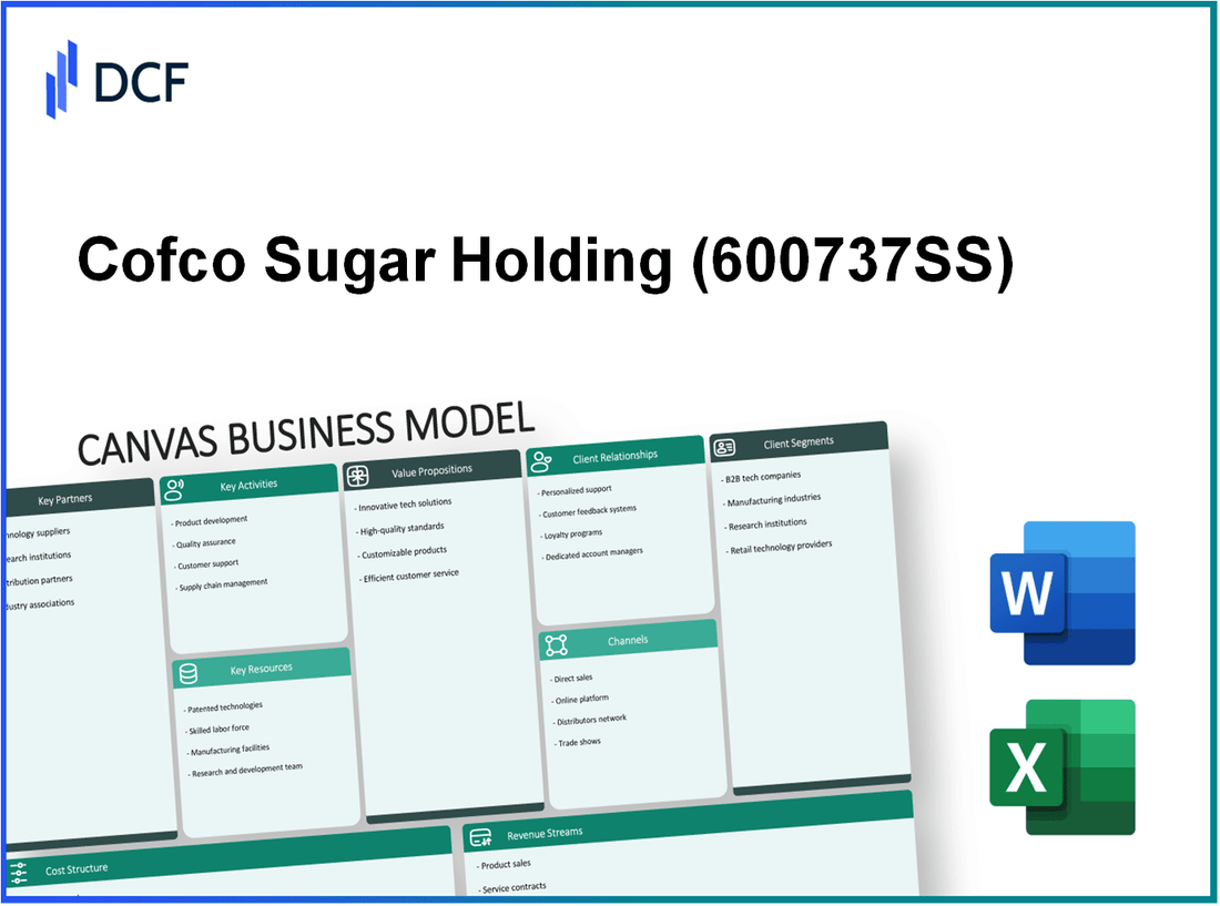 Cofco Sugar Holding CO.,LTD. (600737.SS): Canvas Business Model