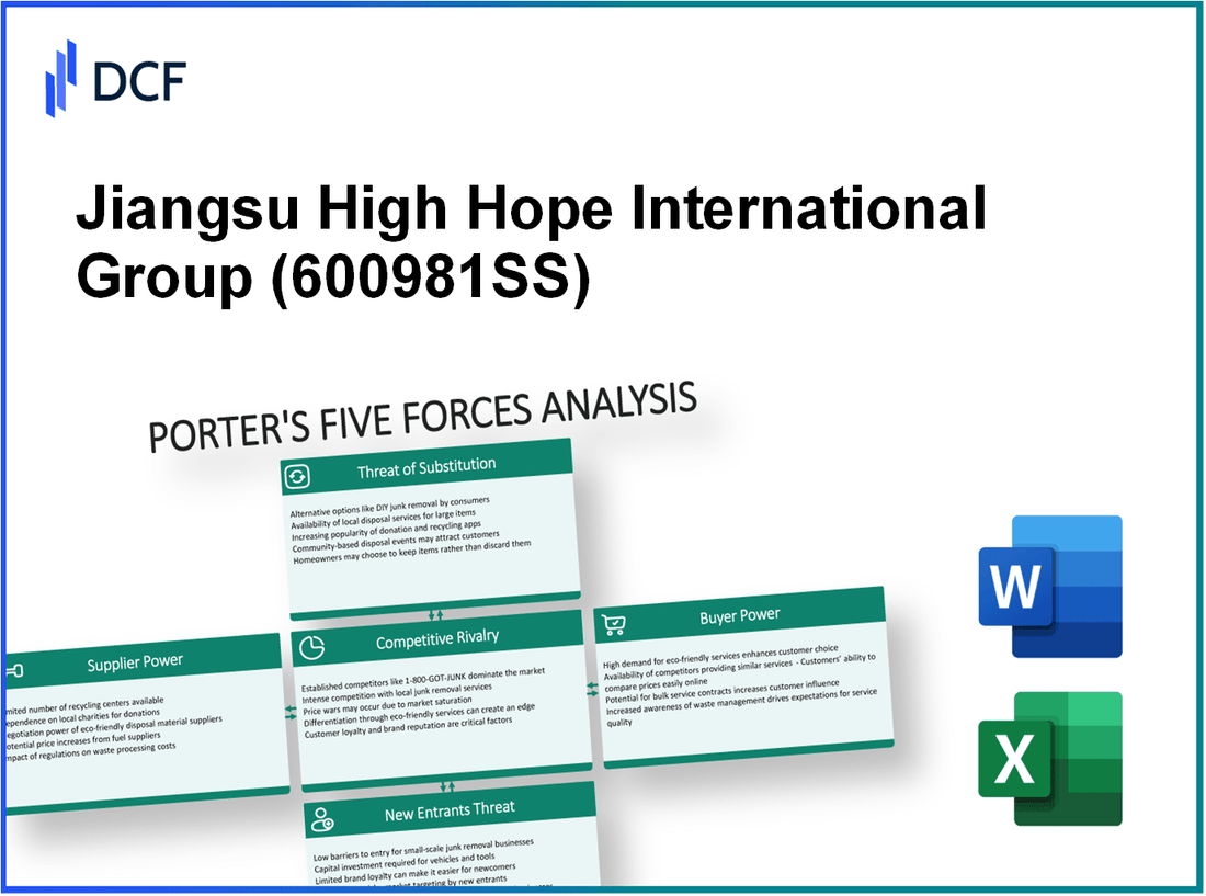 Jiangsu High Hope International Group (600981.SS): Porter's 5 Forces Analysis