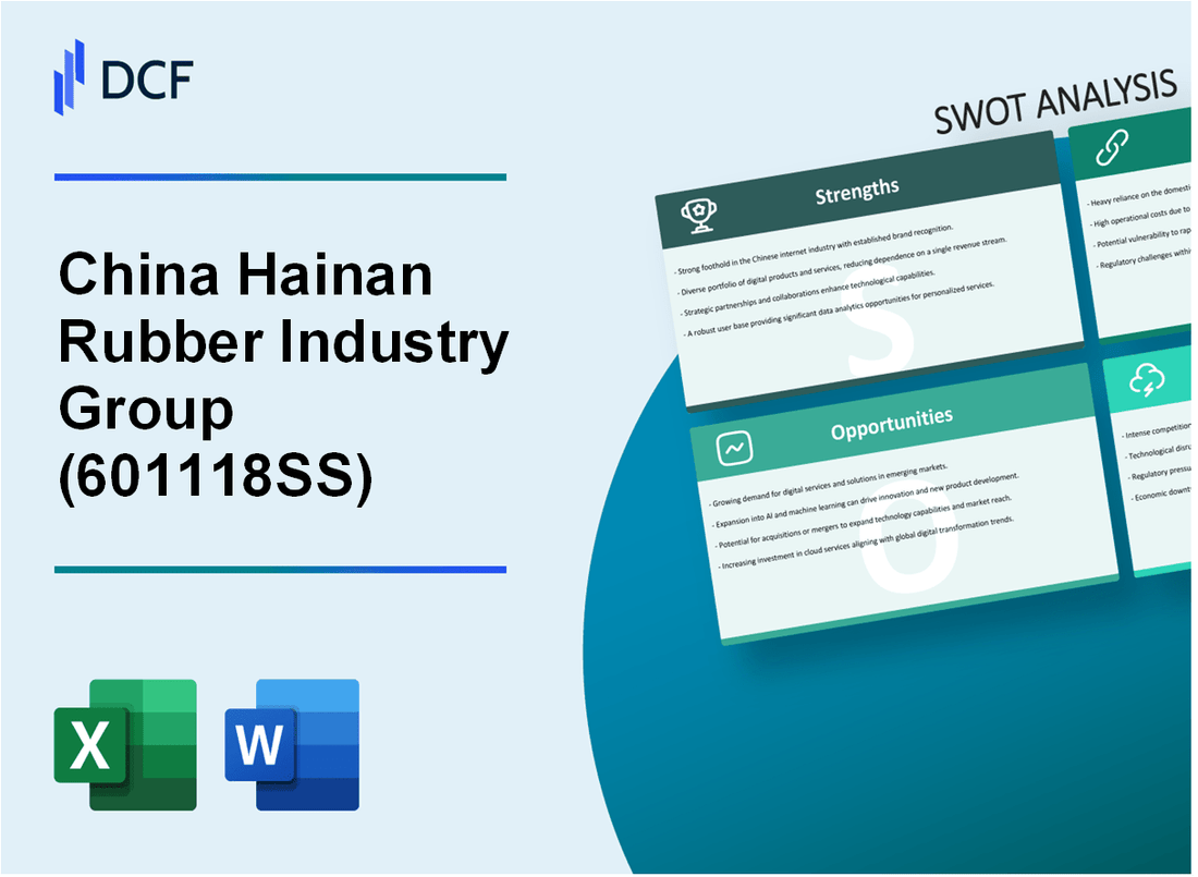 China Hainan Rubber Industry Group Co., Ltd. (601118.SS): SWOT Analysis