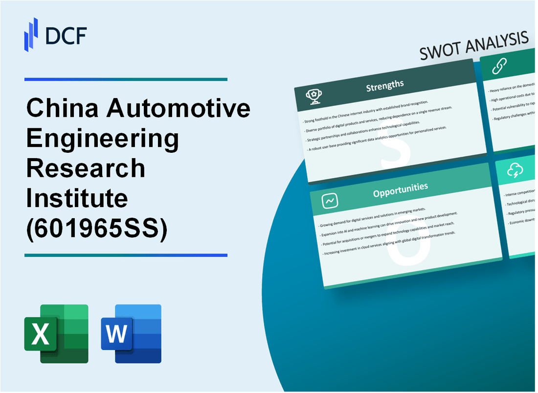 China Automotive Engineering Research Institute Co., Ltd. (601965.SS): SWOT Analysis