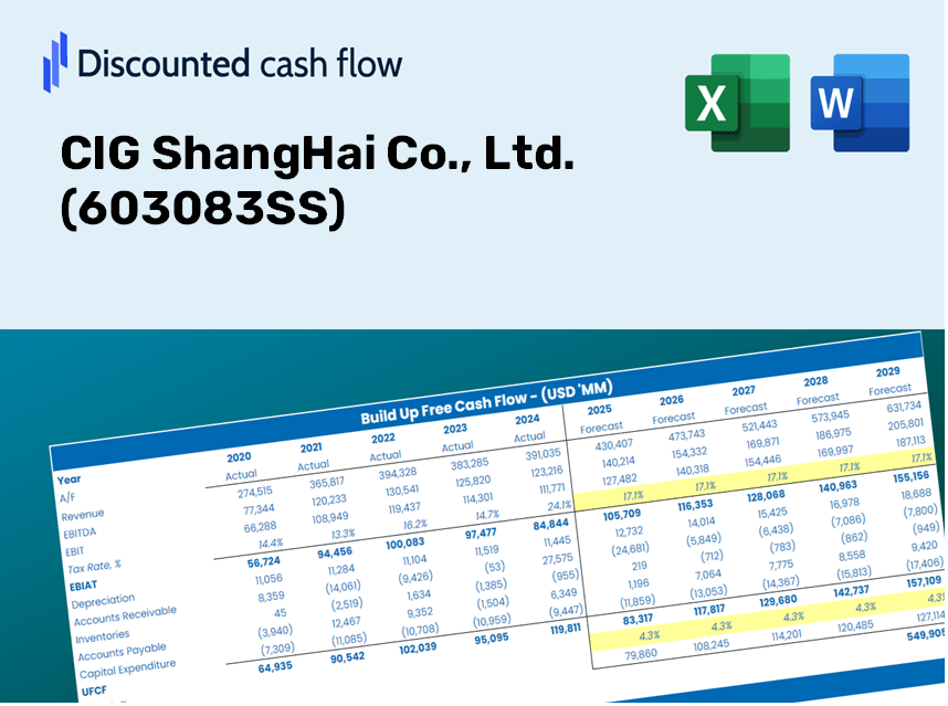 CIG ShangHai Co., Ltd. (603083SS) DCF Valuation
