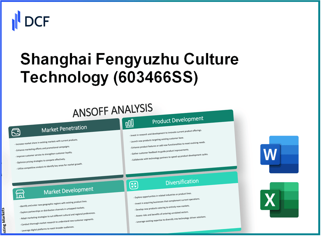 Shanghai Fengyuzhu Culture Technology Co., Ltd. (603466.SS): Ansoff Matrix