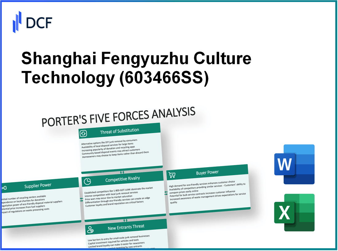 Shanghai Fengyuzhu Culture Technology (603466.SS): Porter's 5 Forces Analysis