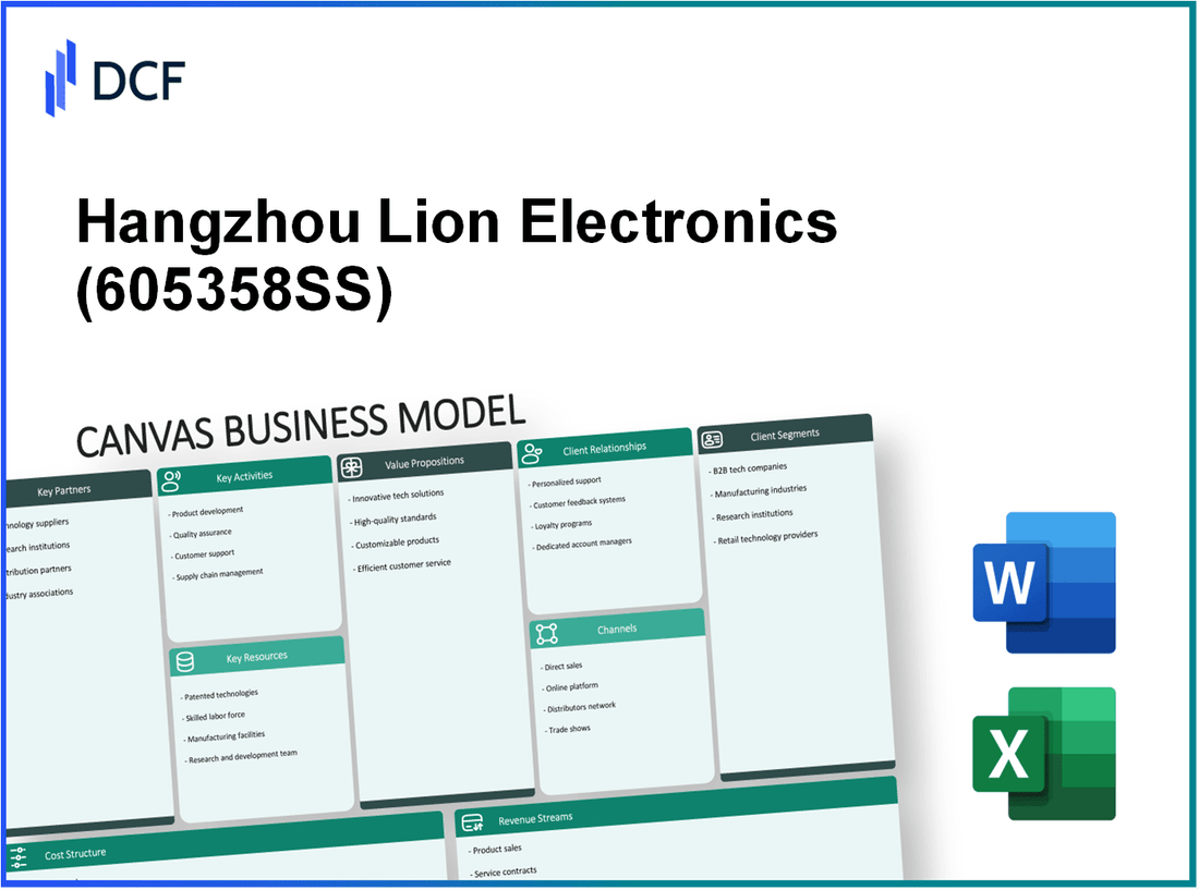 Hangzhou Lion Electronics Co.,Ltd (605358.SS): Canvas Business Model