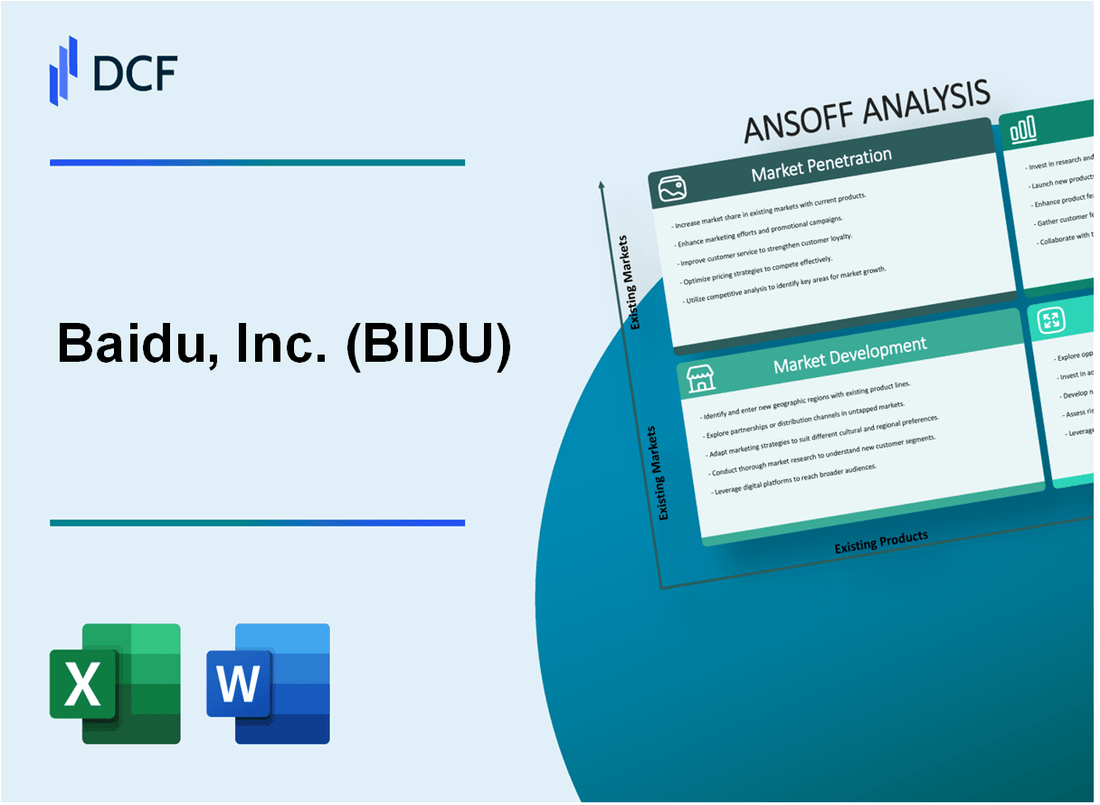 Baidu, Inc. (BIDU) ANSOFF Matrix