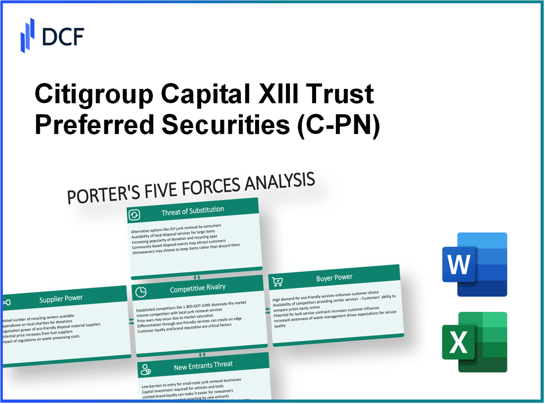 Citigroup Capital XIII Trust Preferred Securities (C-PN): Porter's 5 Forces Analysis
