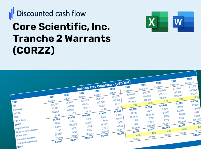 Core Scientific, Inc. Tranche 2 Warrants (CORZZ) DCF Valuation