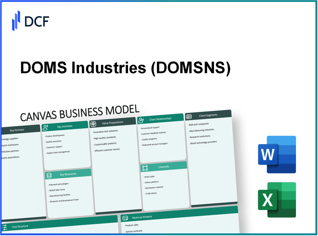DOMS Industries Limited (DOMS.NS): Canvas Business Model
