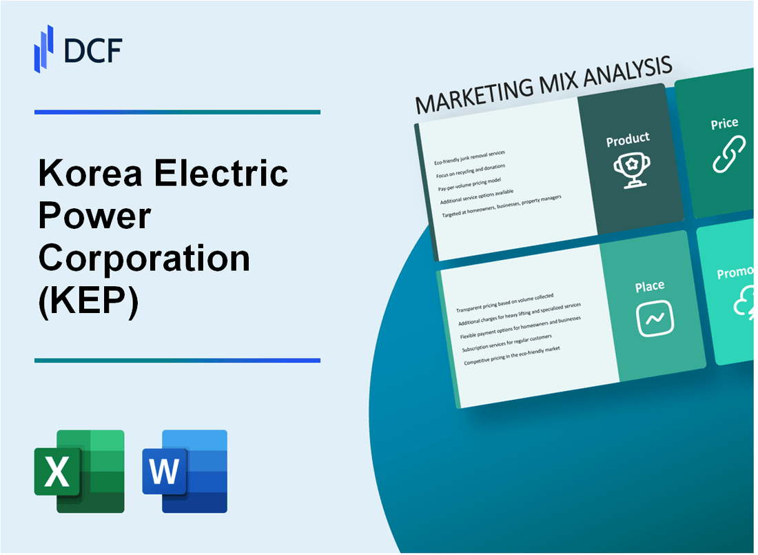 Korea Electric Power Corporation (KEP) Marketing Mix