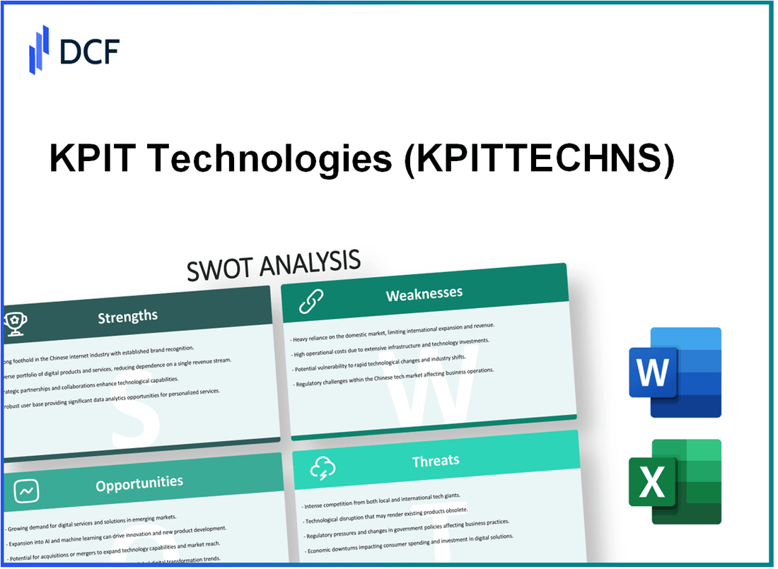 KPIT Technologies Limited (KPITTECH.NS): SWOT Analysis