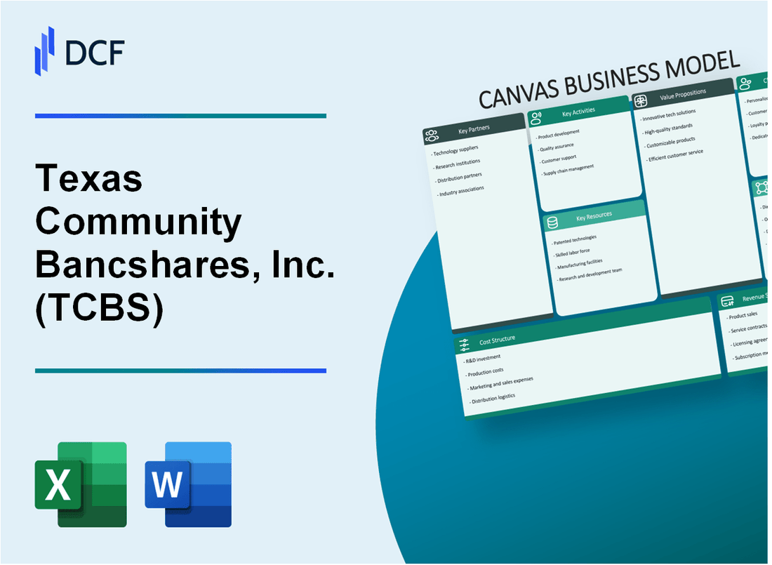 Texas Community Bancshares, Inc. (TCBS) Business Model Canvas